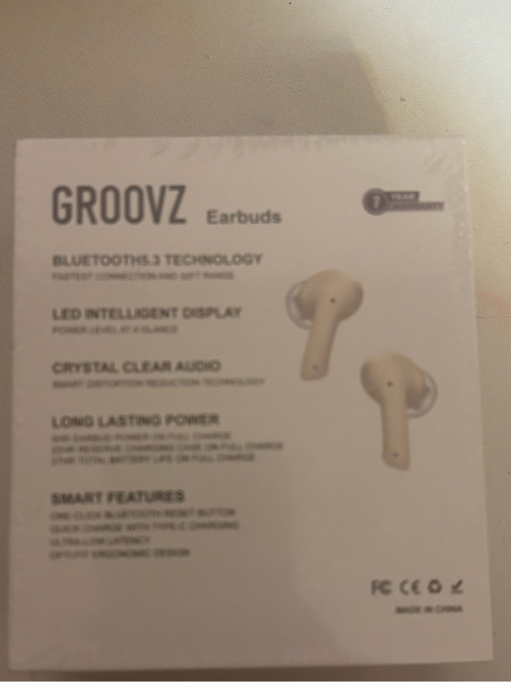 Groovz True Wireless Earbuds with Charging Case NWT, sealed - Picture 2 of 4